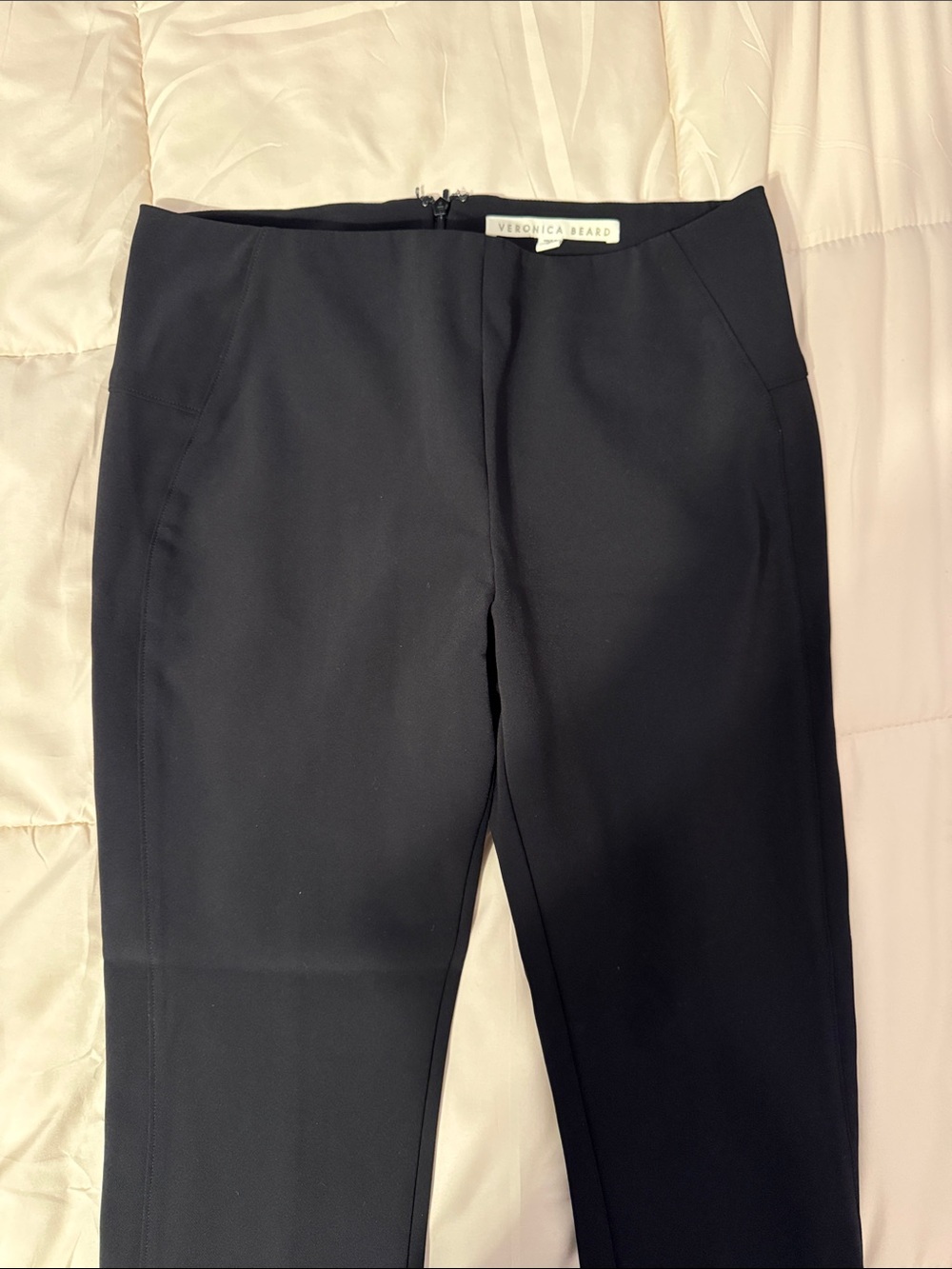 Veronica Beard Black Slim Ponte Trousers